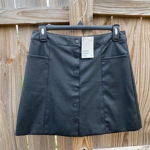 H&M Faux Leather A lined Skirt